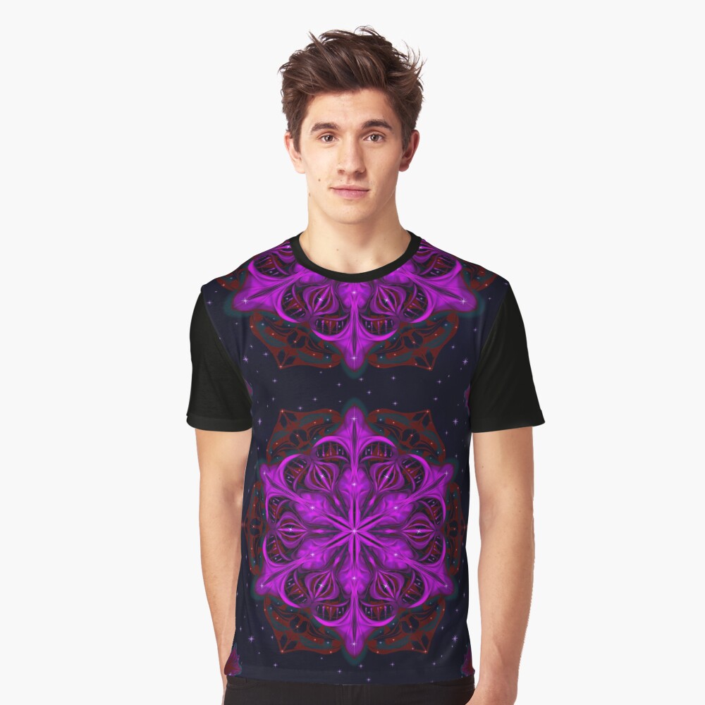 Spaceborne Orchid Snowflake Graphic T-Shirt
