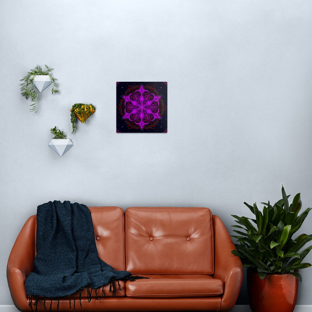 Spaceborne Orchid Snowflake Metal Print