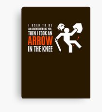 Arrow in the Knee Canvas Print
