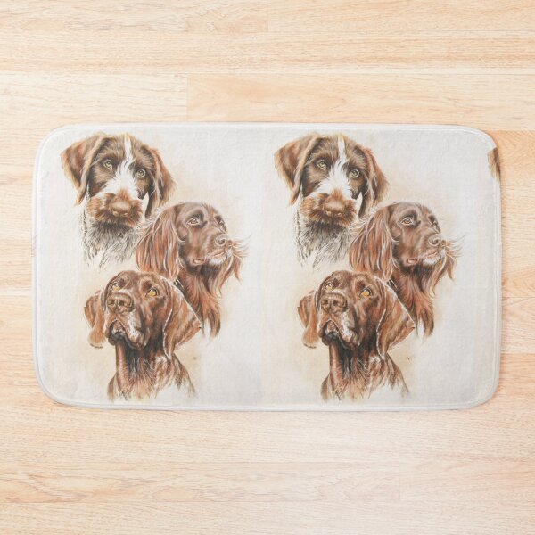 Item preview, German Pointer Triple in Watercolor designed and sold by BarbBarcikKeith.