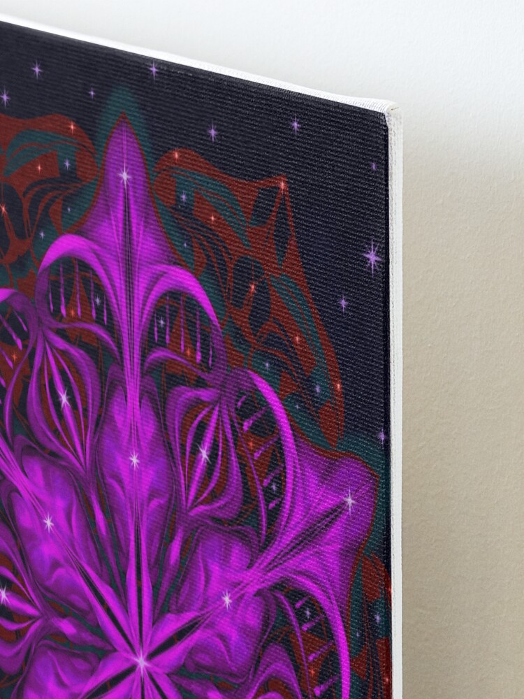 Alternate view of Spaceborne Orchid Snowflake Mounted Print