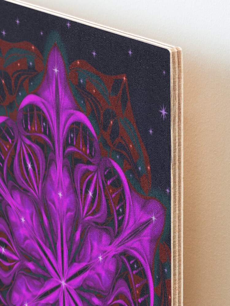Alternate view of Spaceborne Orchid Snowflake Mounted Print