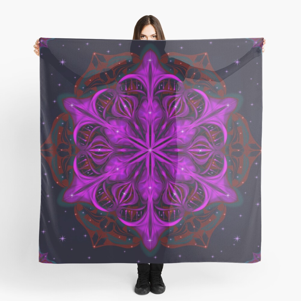 Spaceborne Orchid Snowflake Scarf