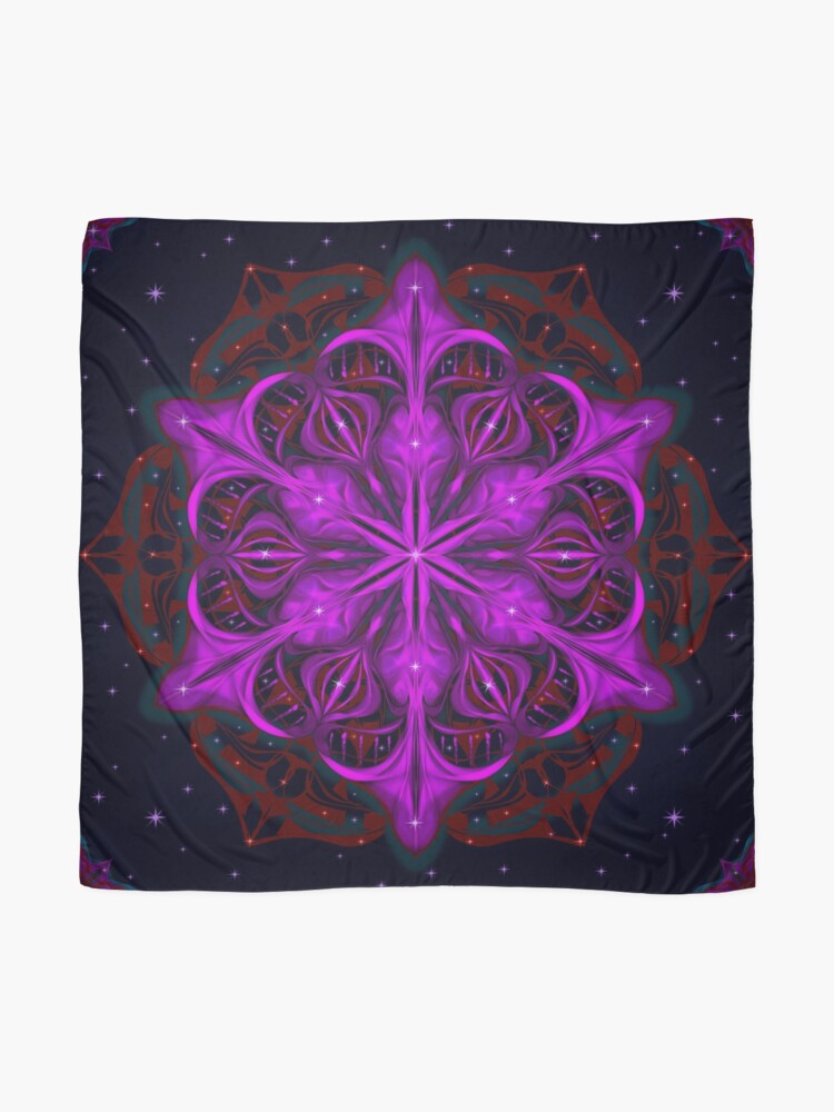 Alternate view of Spaceborne Orchid Snowflake Scarf