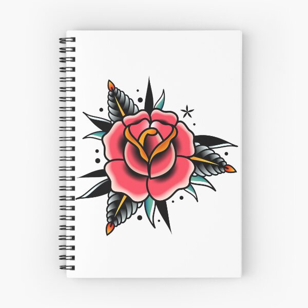 Item preview, traditional old school tattoo rose designed and sold by Adamova.