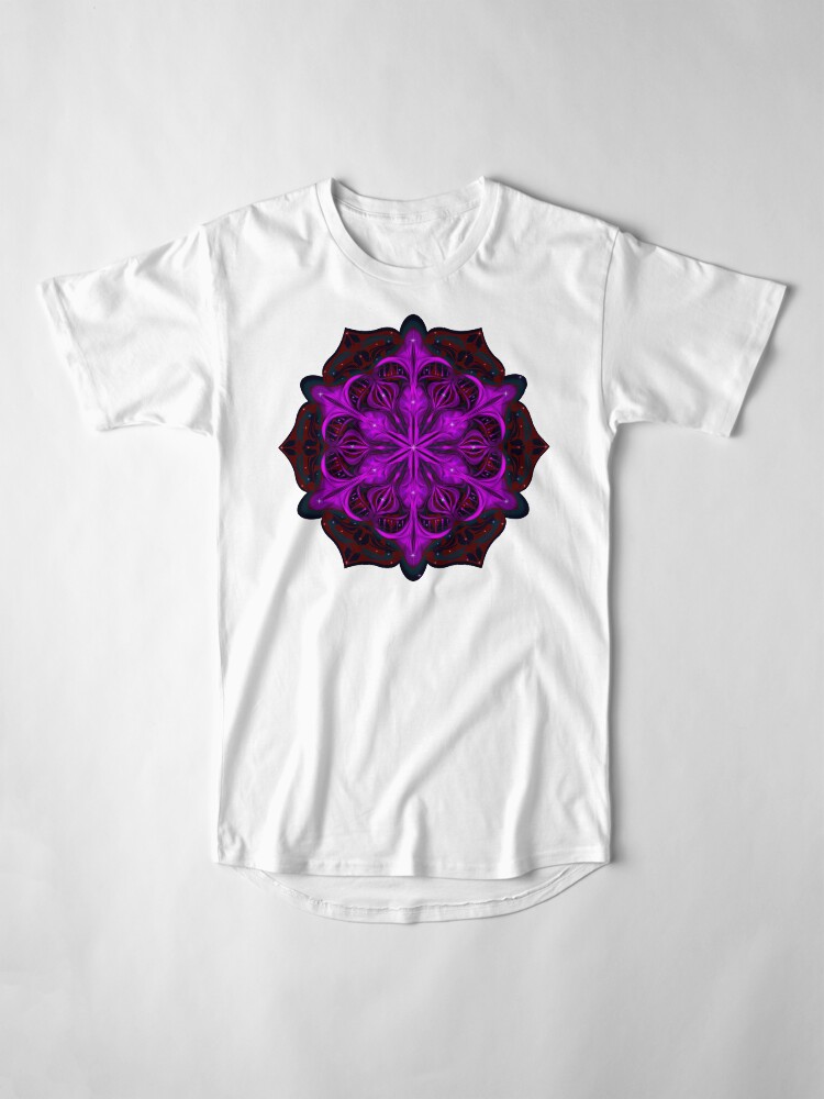Alternate view of Spaceborne Orchid Snowflake Long T-Shirt