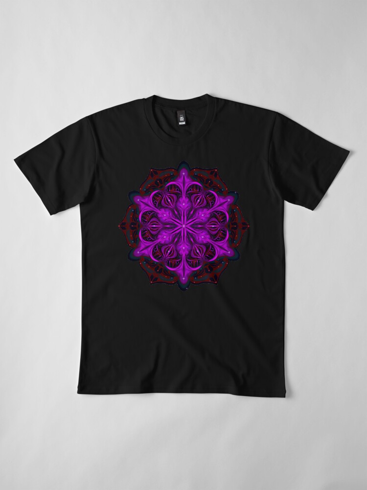 Alternate view of Spaceborne Orchid Snowflake Premium T-Shirt