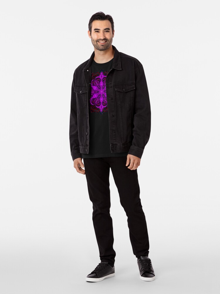 Alternate view of Spaceborne Orchid Snowflake Premium T-Shirt