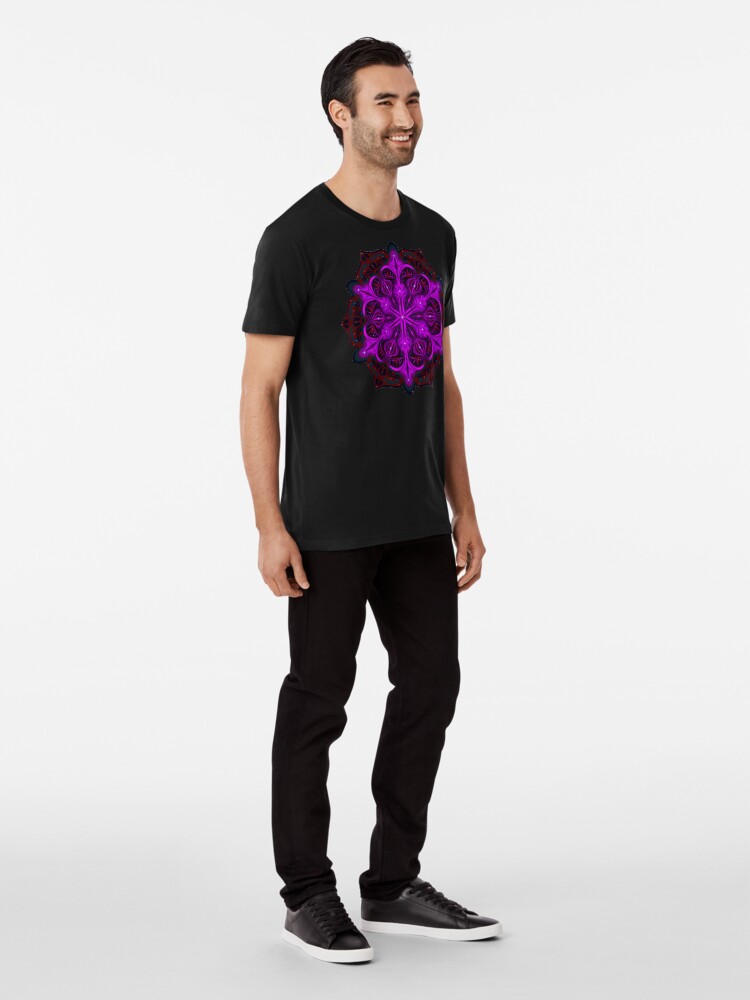 Alternate view of Spaceborne Orchid Snowflake Premium T-Shirt