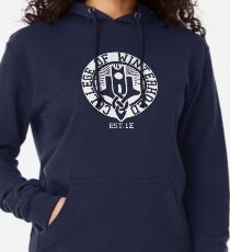 Sudadera con capucha ligera Colegio de Winterhold Est. 1E (blanco)