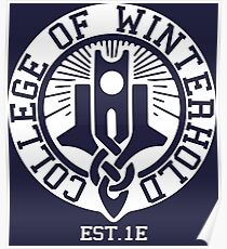 College of Winterhold Est. 1E (white) Poster