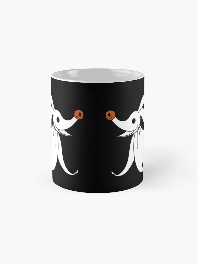Coffee Mug, Zero - Nightmare Before Christmas, Skellington, Pumpkin King, White, Grin, Evil, Halloween, Christmas, Finkelstein, Dog, Ghost, Nose designed and sold by CanisPicta