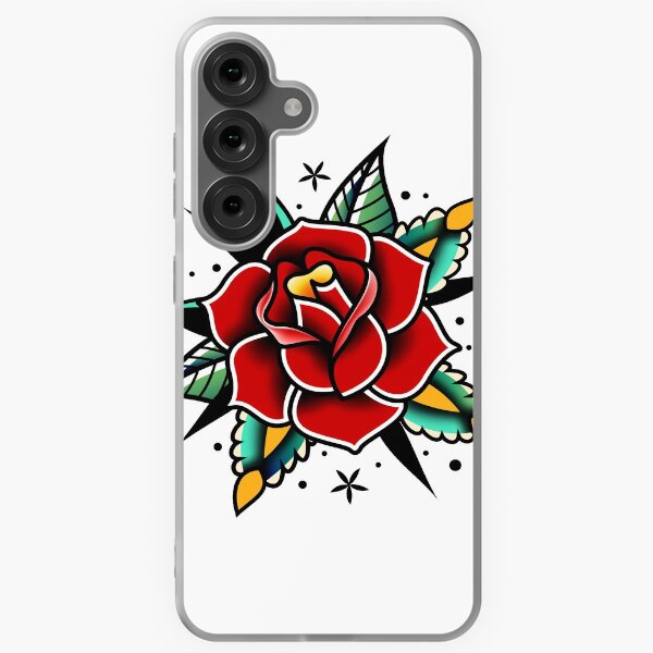 Item preview, traditional old school tattoo rose designed and sold by Adamova.