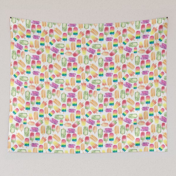 Item preview, Watercolor ice cream summer pattern designed and sold by Harpley Design Studio.