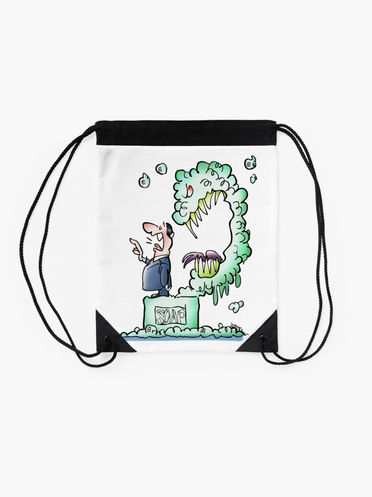 Alternate view of Sometimes Our Words Come Back To Eat Us Drawstring Bag