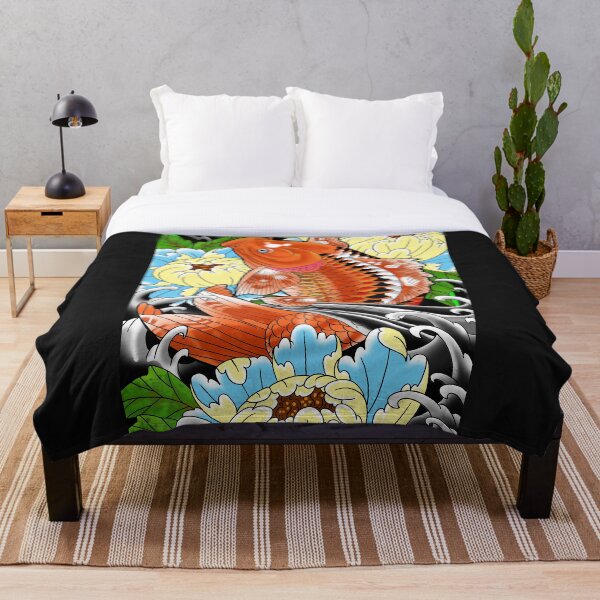 Item preview, Orenji Koi and peony designed and sold by ColorTime.