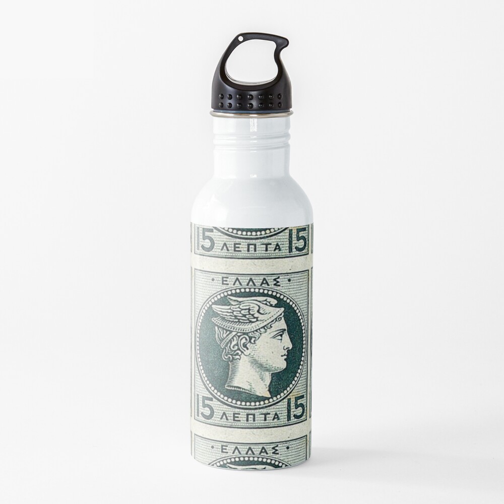 Vintage Greek Postage Water Bottle