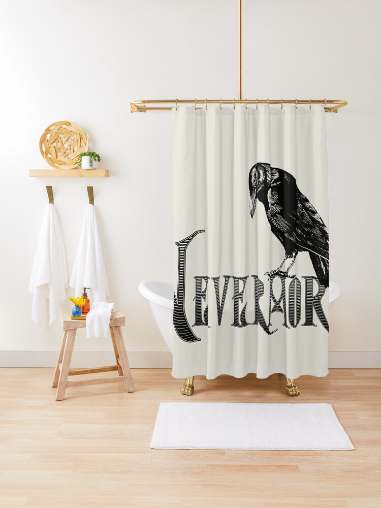 nevermore shower curtain