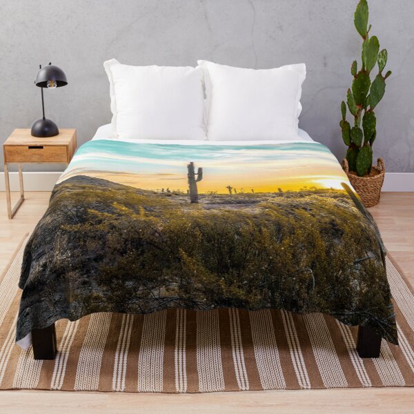 Item preview, Desert Sunrise // Picture of Saguaro Cactus and a Teal Blue Sky in the Desert designed and sold by desertxpalm.