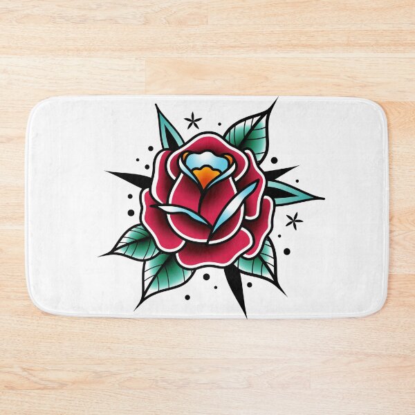 Item preview, traditional old school tattoo rose designed and sold by Adamova.