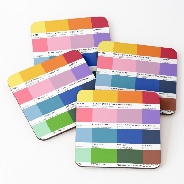 New Hope Club Pantone Colors Coasters (Set of 4)