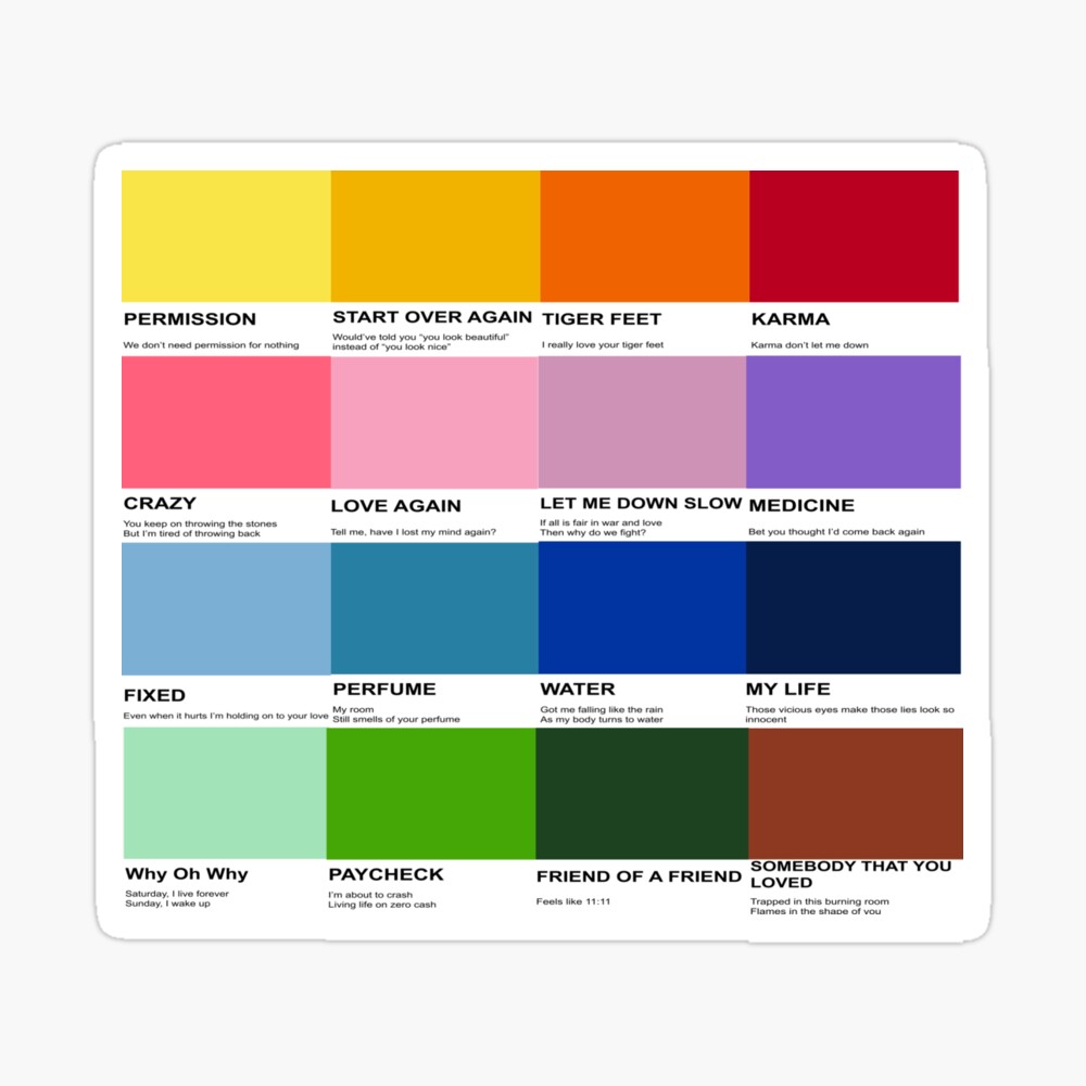 New Hope Club Pantone Colors