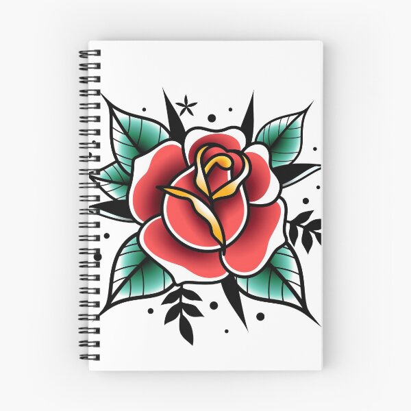 Item preview, traditional old school tattoo rose designed and sold by Adamova.