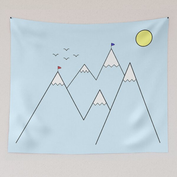 Item preview, Happy Mountains  designed and sold by SoyAaron.