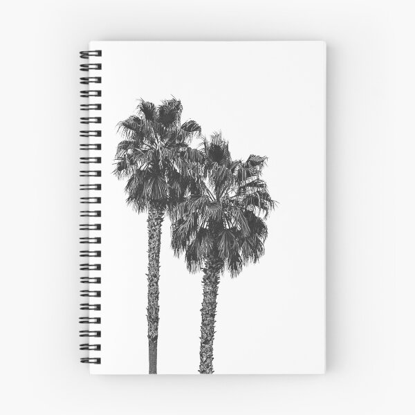 Item preview, Dos Palmeras // Picture of Black and White Palm Trees a Minimal Landscape of the Tropics designed and sold by desertxpalm.