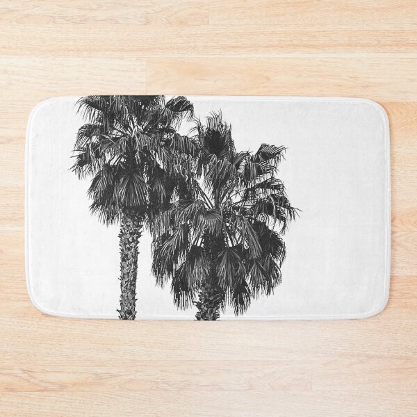 Item preview, Dos Palmeras // Picture of Black and White Palm Trees a Minimal Landscape of the Tropics designed and sold by desertxpalm.