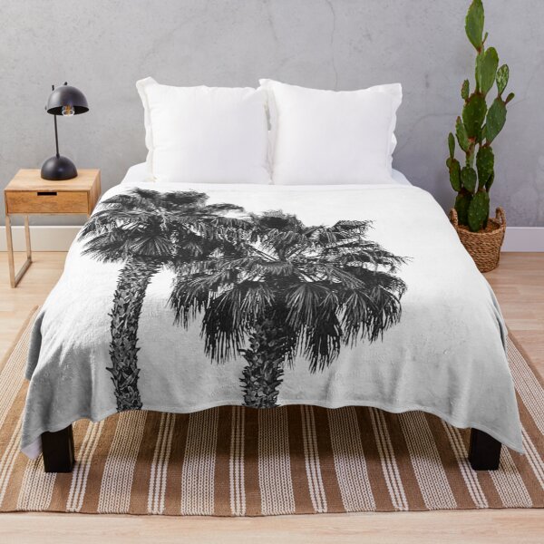 Item preview, Dos Palmeras // Picture of Black and White Palm Trees a Minimal Landscape of the Tropics designed and sold by desertxpalm.
