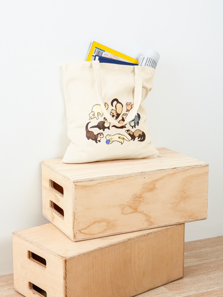 Alternate view of cat snakes in blue Tote Bag