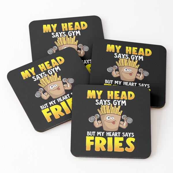 Item preview, Funny My Head Says Gym But My Heart Says Fries designed and sold by perfectpresents.