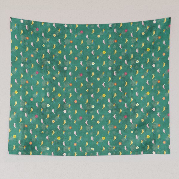 Item preview, Tiki Birds - Teal Pattern designed and sold by drxgonfly.