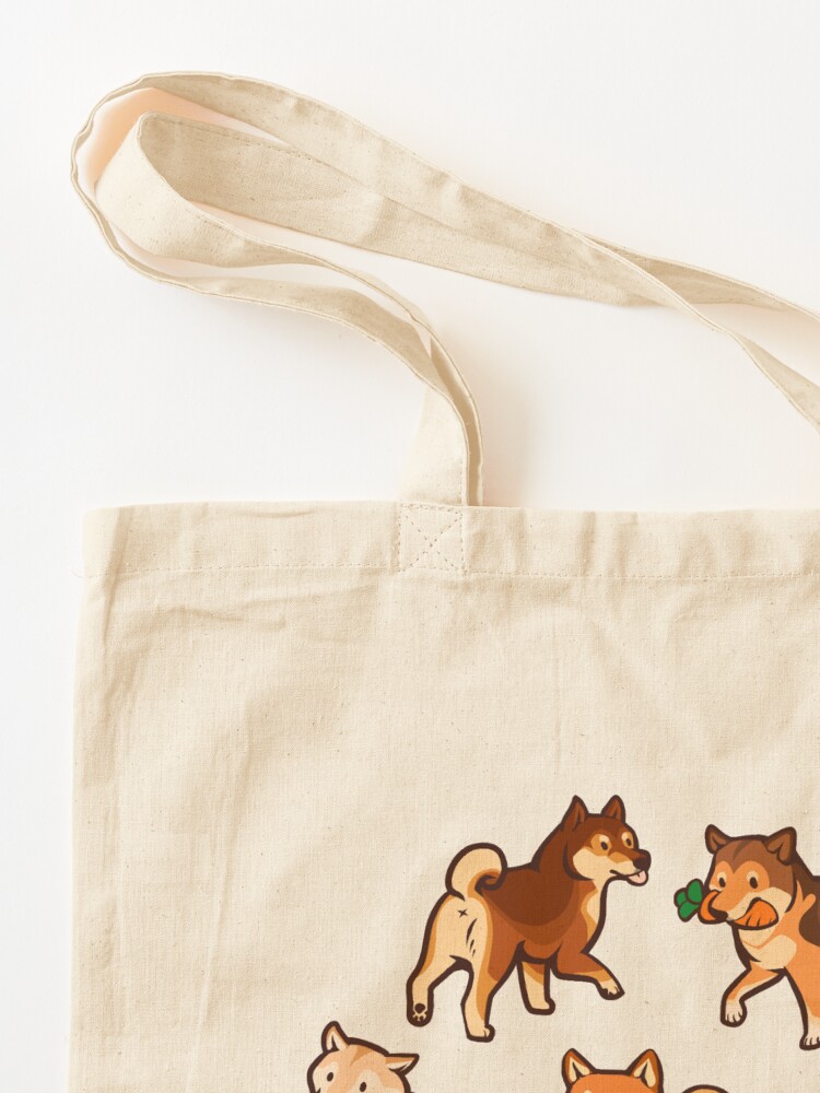 Alternate view of shibes in blue Tote Bag