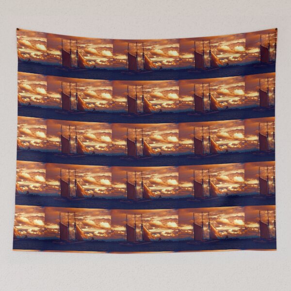 Item preview, Tallship - Moody Blues and Powerful Oranges designed and sold by Georgia Mizuleva.