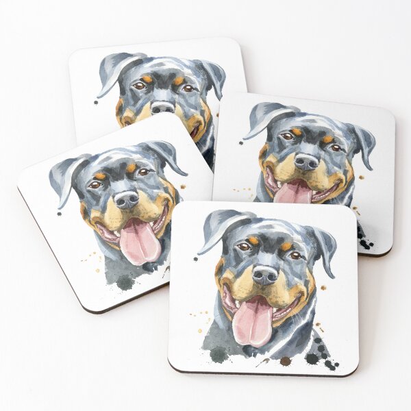 Item preview, ROTTWEILER DOG HAND-DRAWN WATERCOLOR  designed and sold by ReignGFX.