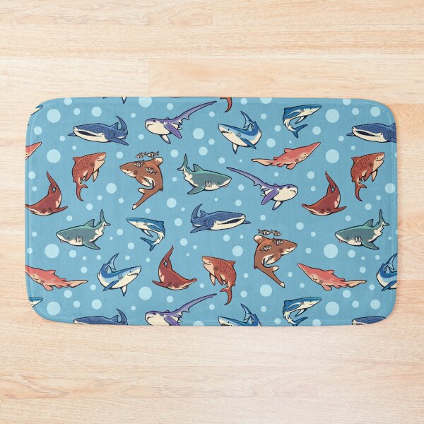Item preview, Sharks in the light blue designed and sold by Colordrilos.