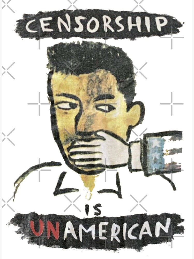 "Censorship is Unamerican" Canvas Print by ourkid Redbubble