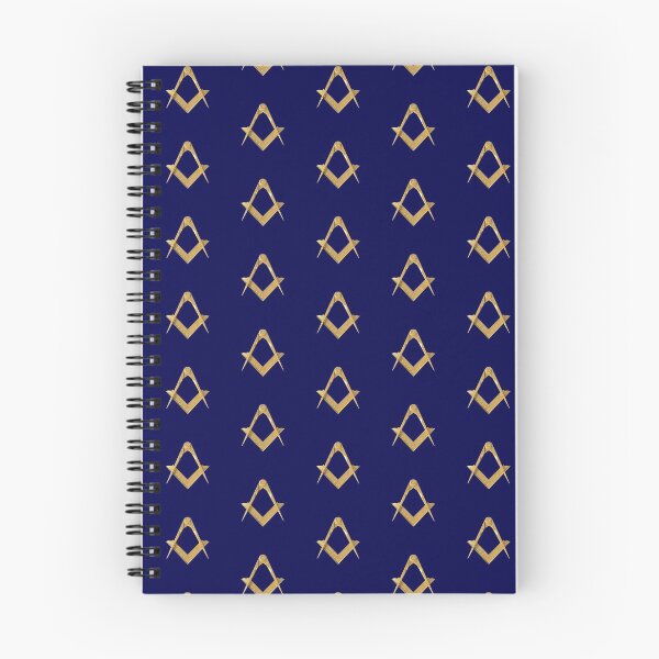 Item preview, Freemason Pattern Gold Blue Square & Compass Masonic designed and sold by MasterMasonMade.