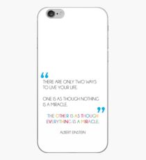 ALBERT EINSTEIN MIRACLE Quote iPhone Case