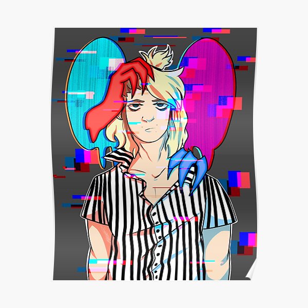 Glitch Posters Redbubble - how to kill tomura fast glitch boku no roblox