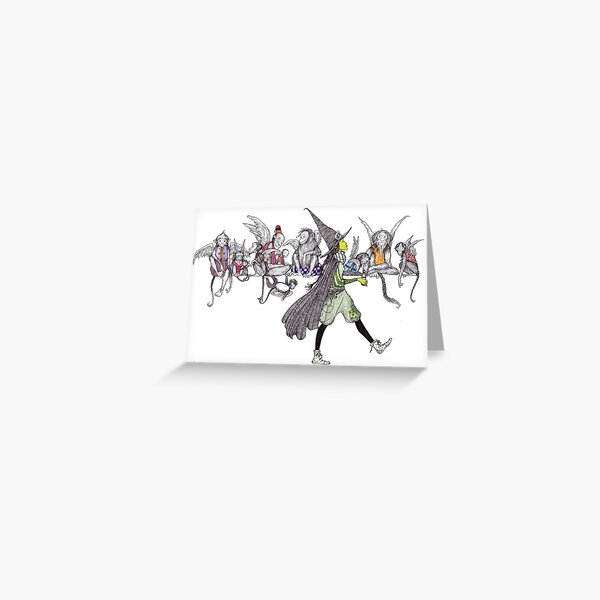 Flying Monkeys and Witch Greeting Card