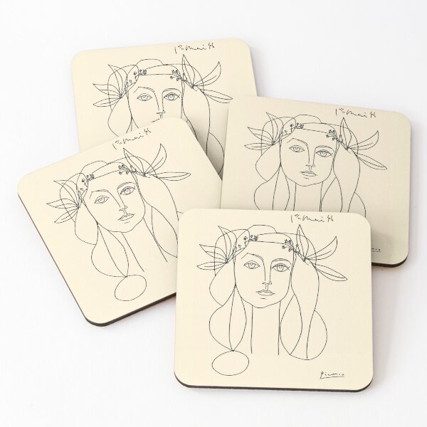 HEAD 1946 : Vintage Abstract Print Coasters (Set of 4)