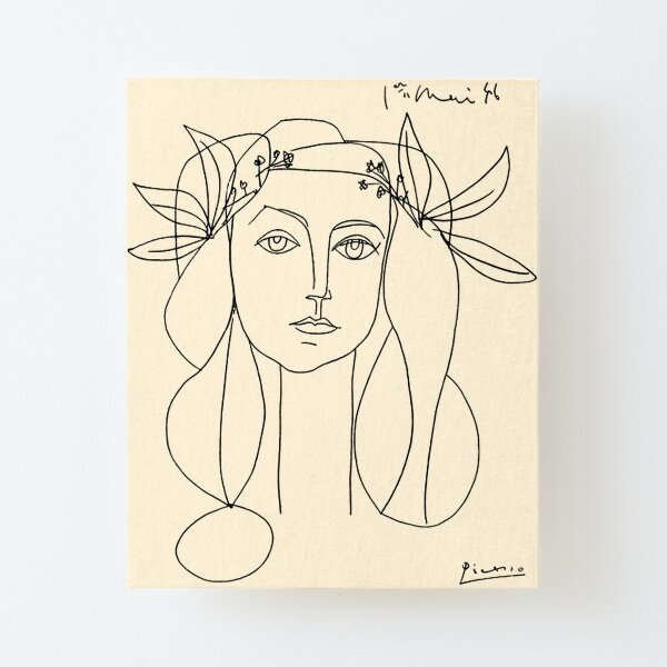 HEAD 1946 : Vintage Abstract Print Canvas Mounted Print