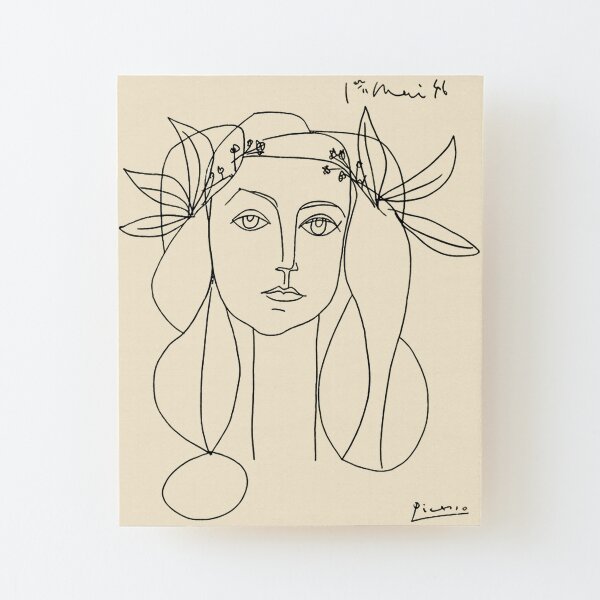 HEAD 1946 : Vintage Abstract Print Wood Mounted Print