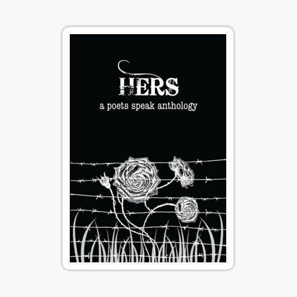 Hers book cover from a poets speak anthology Sticker