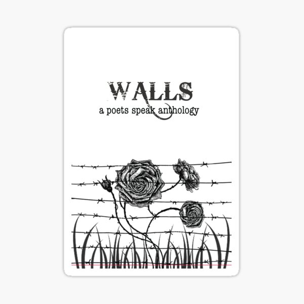 Walls book cover from a poets speak anthology Sticker