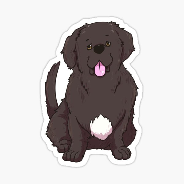 NEWFOUNDLAND LABRADOR CUTE BROWN DOG BEAR Sticker