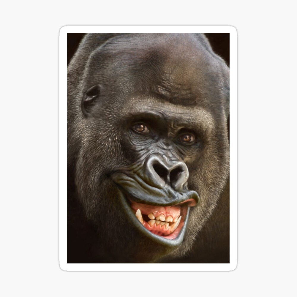 Smiling Gorilla Poster